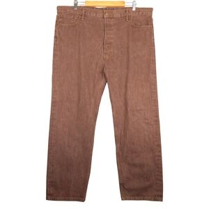 LEVIS 562 Mens Brown Cotton 5 Pocket Denim Jeans Straight Fit 44x32 (Fits 44x29)